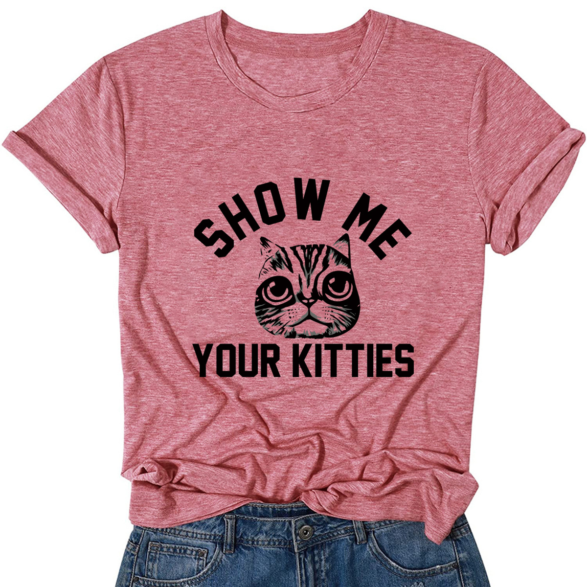 Cross -border spot Summer casual cute cat Show Me your kitties…