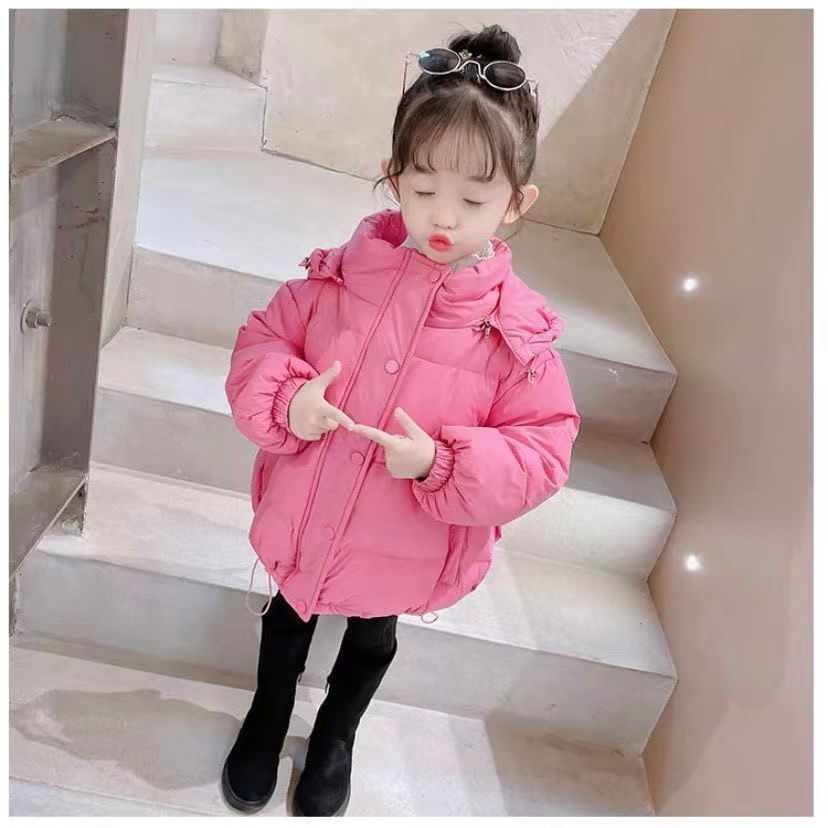 Chaqueta de algodón para niñas, ropa de invierno gruesa, chaqueta acolchada para niños 2024, chaqueta de invierno, chaqueta de algodón cálida de estilo occidental para niñas, modelos de otoño e invierno