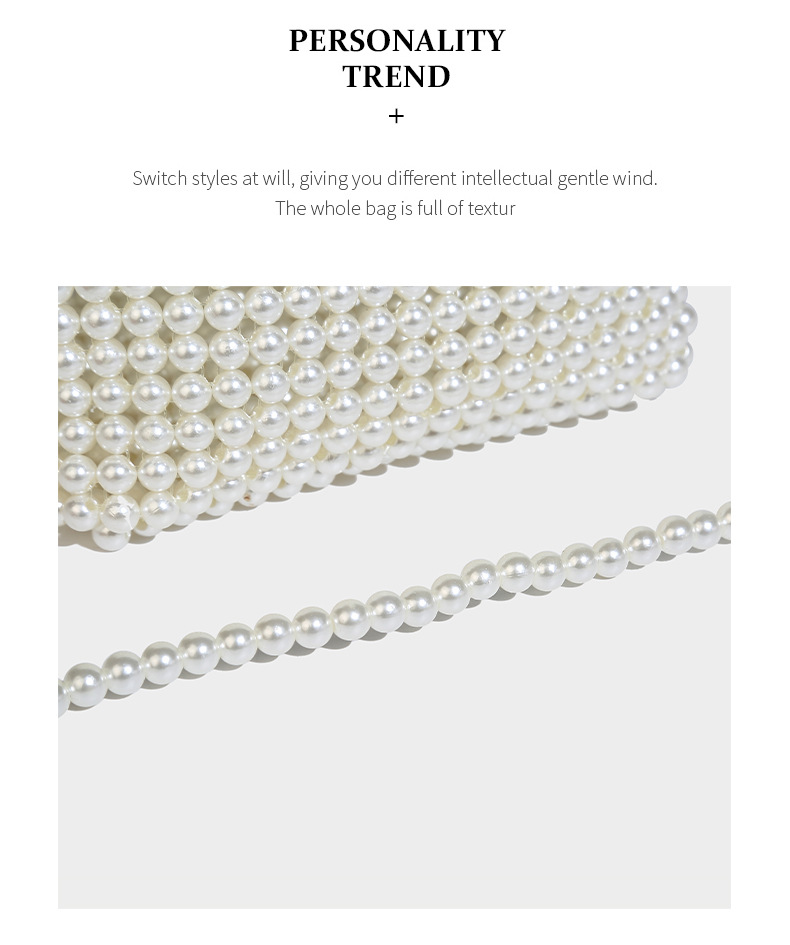 Perlina in stile francese Ins con design cavo, dolce ragazza versatile perla tenuta in mano, croce diagonale a spalla singola intrecciata a mano_voghion.com