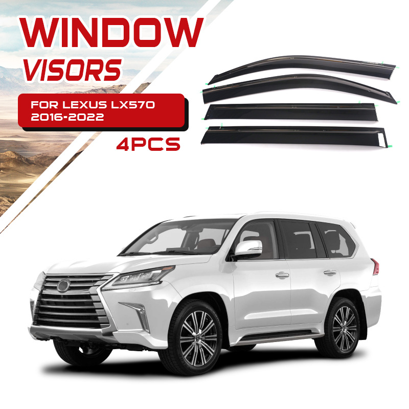 Visera para Ventana de Coche, Protector de Lluvia, Compatible con Lexus LX600 LX700 LX570 GX400 460