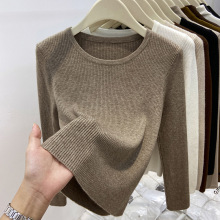 高级感针织打底衫女秋冬季2025新款洋气修身内搭毛衣欧货长袖上衣