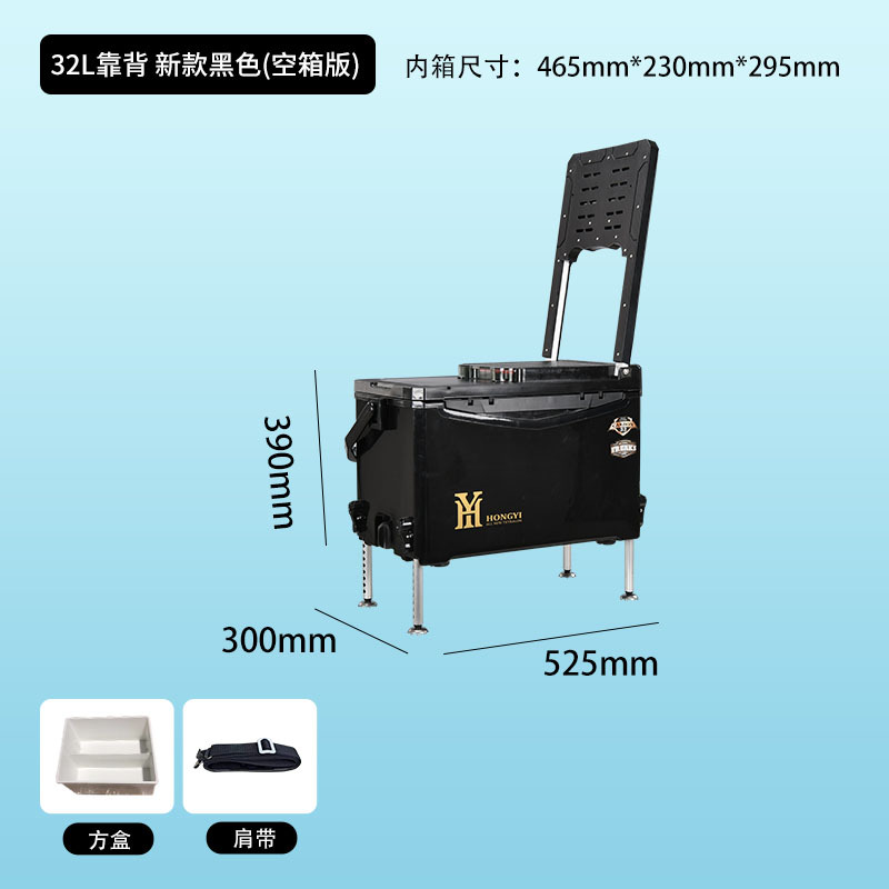 Новая спинка объемом 32 л, полностью черная, в пустой коробке.