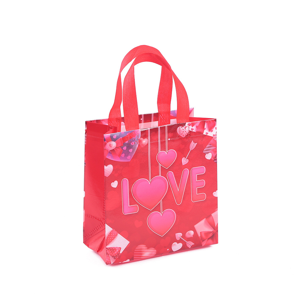 Transfronterizo Día de San Valentín amor bolsa de regalo flores bolsa de embalaje de regalo bolso no tejido regalo de mano portátil