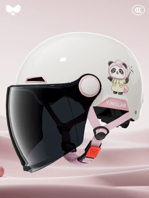 Women's 3C Certified All-Season | Motosiklet kaskı (dəbilqə) - 3c-pink-bubble-bear-sunscreen-long-mirror-class-a-new-national-standard-one-size-fits-all