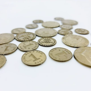 G1331塑料硬币金属硬币代替硬币一亿50美分KingMagic硬币魔术道具
