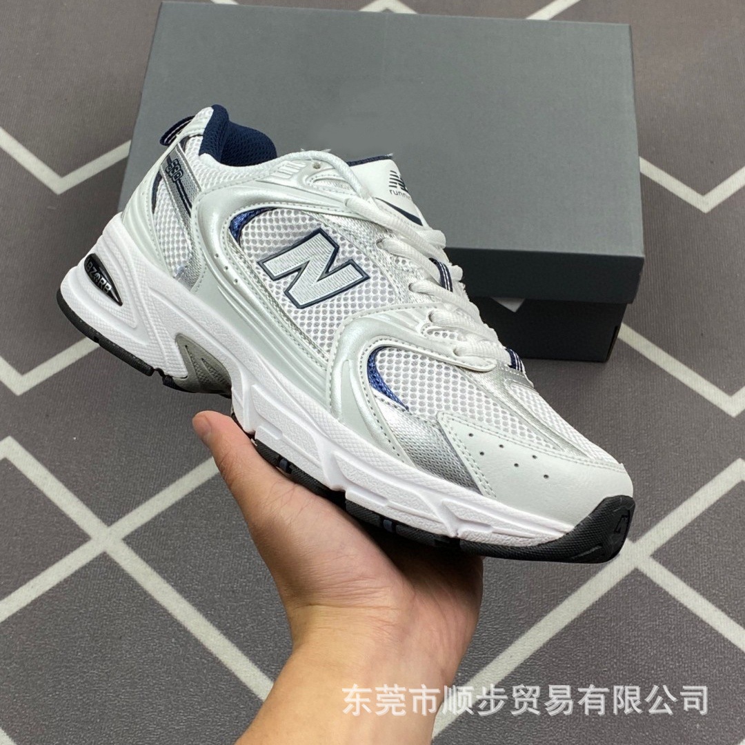 Putian Cross-Border Nb530 Classic Silver Gray Silver Versatile Men's and Women's Mesh Breathable Sports and Leisure Running Shoes
