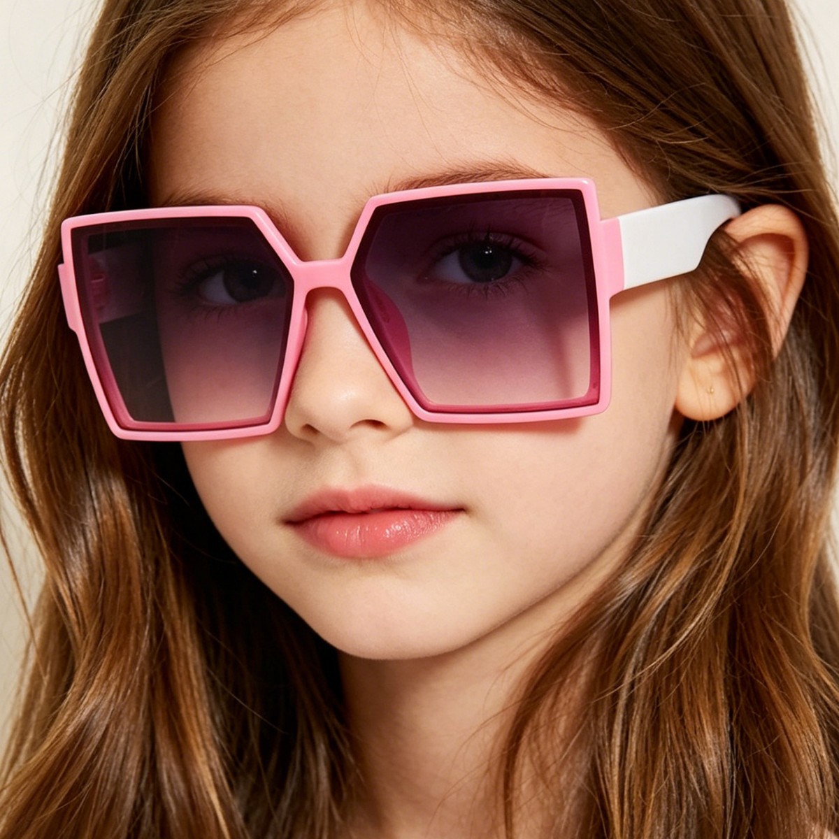 2022 nueva caja gafas de sol para niños de moda personalizada marco grande cara-mirando gafas de sol para niños pequeños accesorios frescos de moda