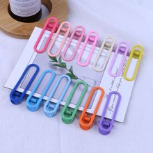 6cm糖果色镂空发夹彩色头饰无痕鸭嘴夹diy发饰U型侧边刘海U型碎发