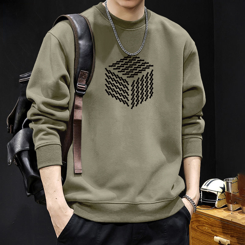 Hong Kong estilo japonés ocio 420g pesado chaqueta de cuello redondo hombre primavera y otoño estilo americano suelto y versátil chaqueta de pareja de estudiantes