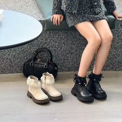 女童公主短靴2025新款百搭秋冬洋气冬季软底儿童马丁皮靴浙江温州