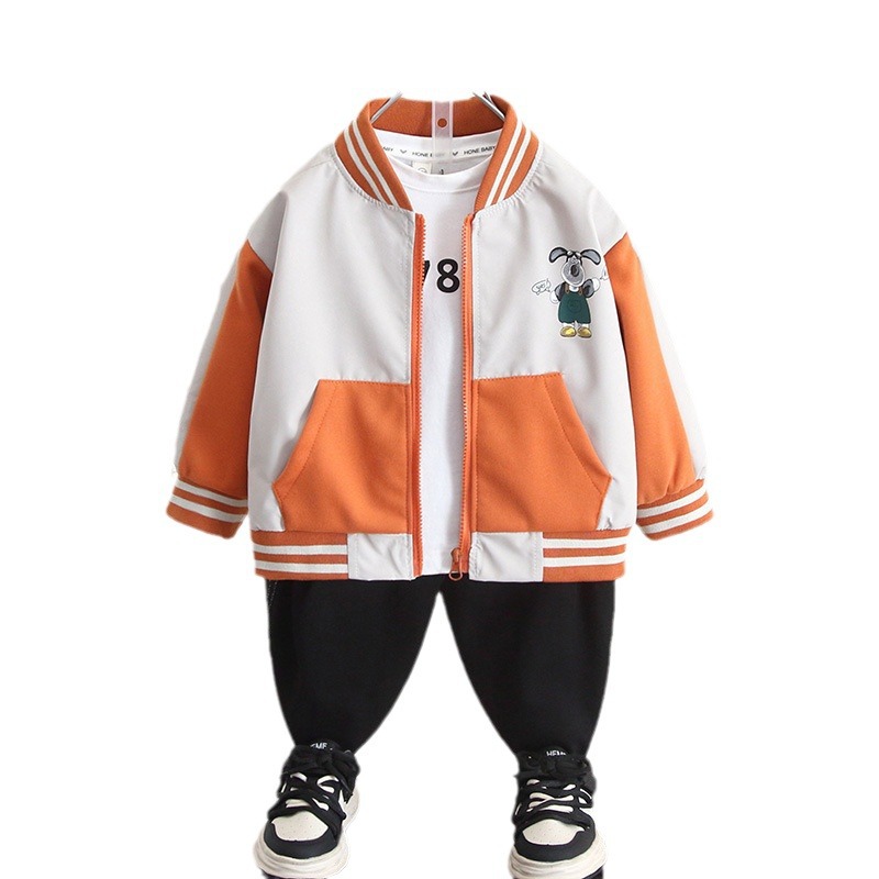 6180 Ropa de béisbol para niños Chaqueta para niños de primavera y otoño 2025 otoño nuevo bebé chaqueta de principios de otoño ropa de otoño para niños