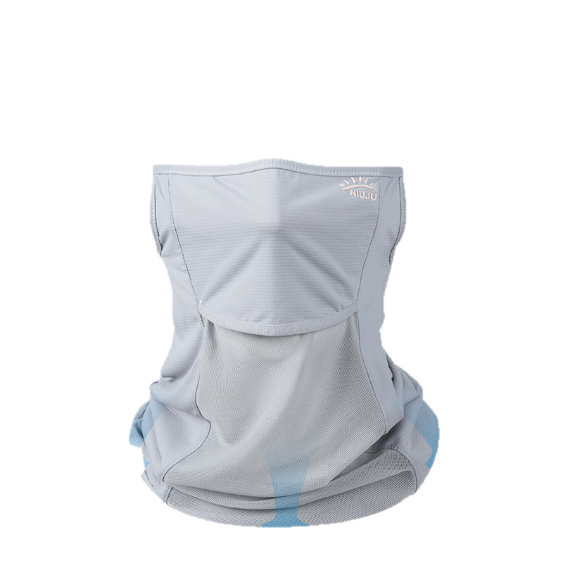 Sun Protection Cycling Ice Silk Mask, Breathable Full-Face Sunshade Neck Scarf, Outdoor Fishing Anti-Uv Face Towel, Wholesale in Stock