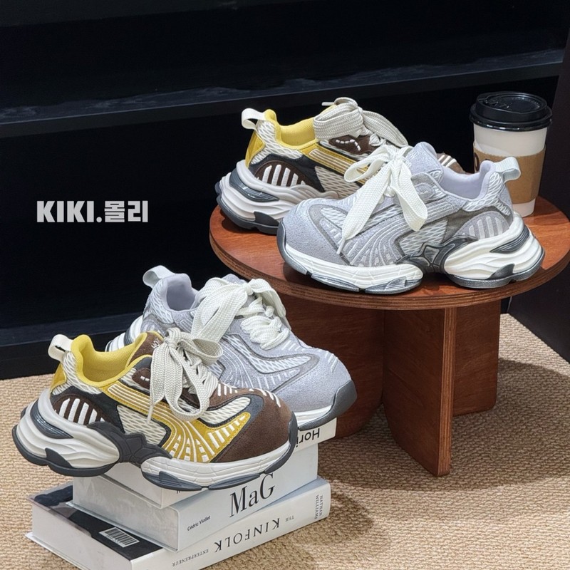 mollykiki韩版厚底透气增高显脚小2025新款潮舒适百搭运动老爹鞋|undefined