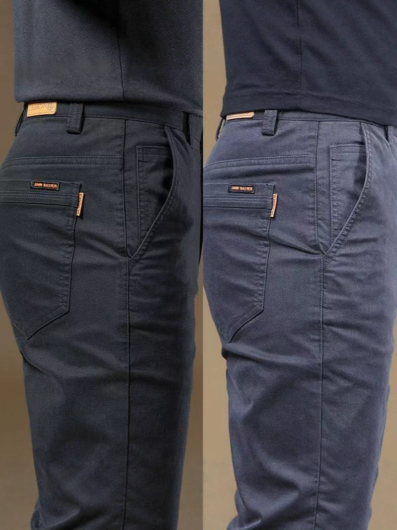 Foreign Trade Wholesale Japanese and Korean High-End Casual Pants for Men, Autumn New Straight Pants, Business Anti-Wrinkle Men's Long Pants