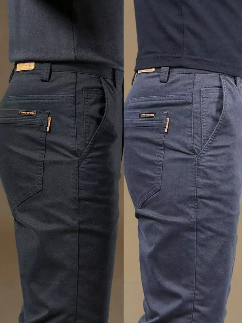 外贸批发日韩高端休闲裤男士秋季新款直筒长裤商务抗皱男士长裤子