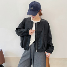 设计感PU皮衣短外套女2025春秋季新款宽松休闲百搭小个子夹克上衣