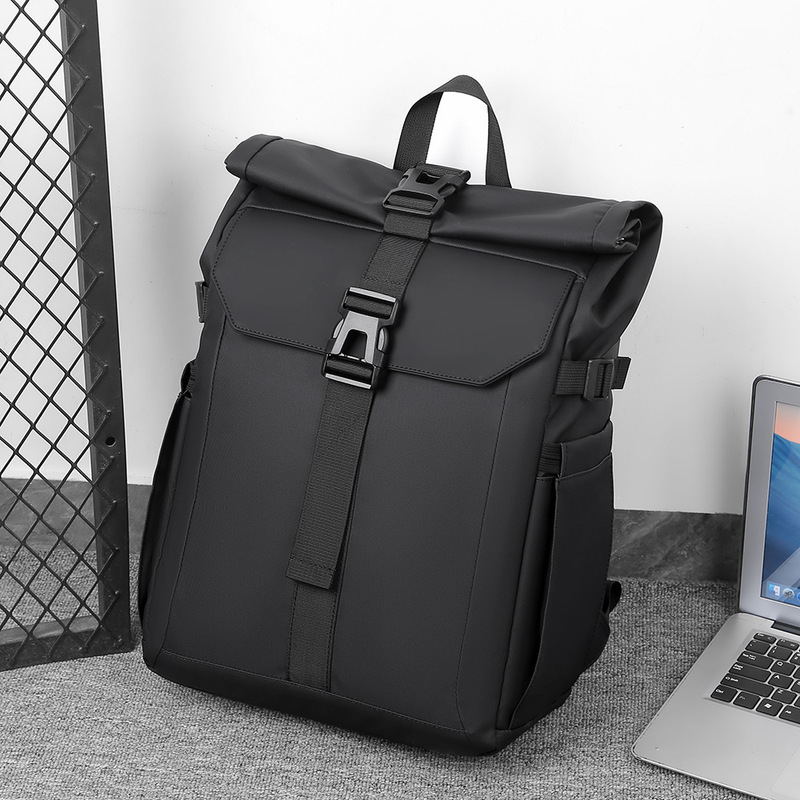 Men's Functional Wind-Rolled Top Backpack with Multi-Buckle Design and Large Capacity for Work Clothing and Outdoor Fashion Computer Backpack Men's Functional Wind-Rolled Top Backpack with Multi-Buckle Design and Large Capacity for Work Clothing and Outdoor Fashion Computer Backpack