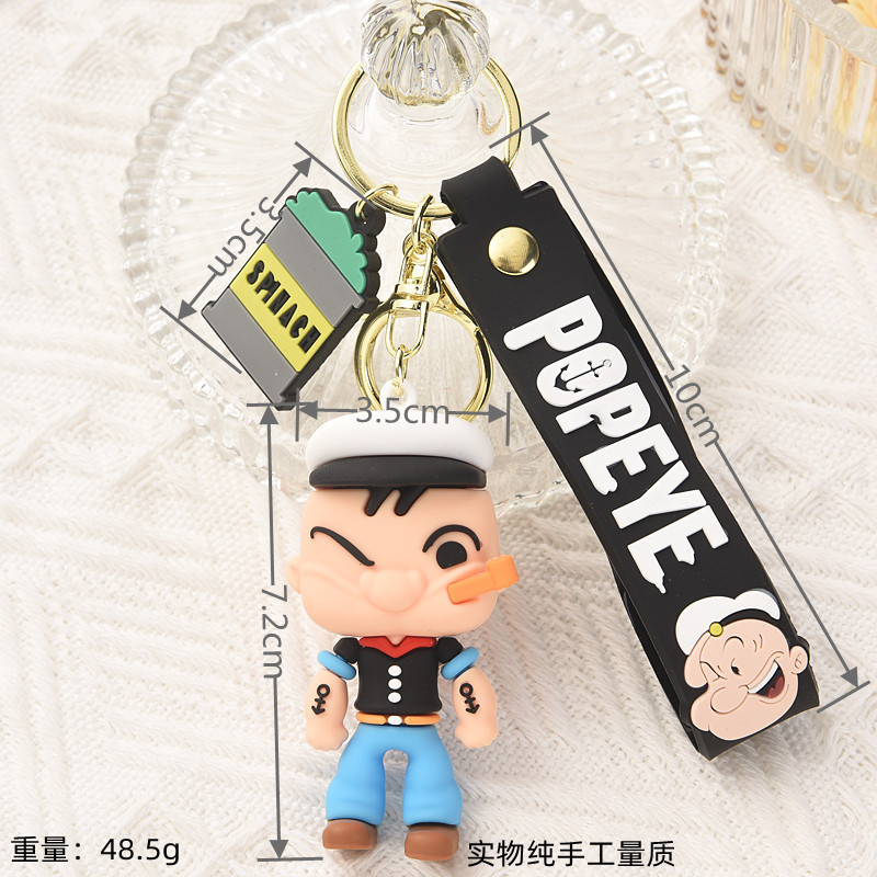 Pvcソフトゴム立体キーホルダーアニメかわいいペンダント創意強力船乗りキーホルダー卸売り|undefined