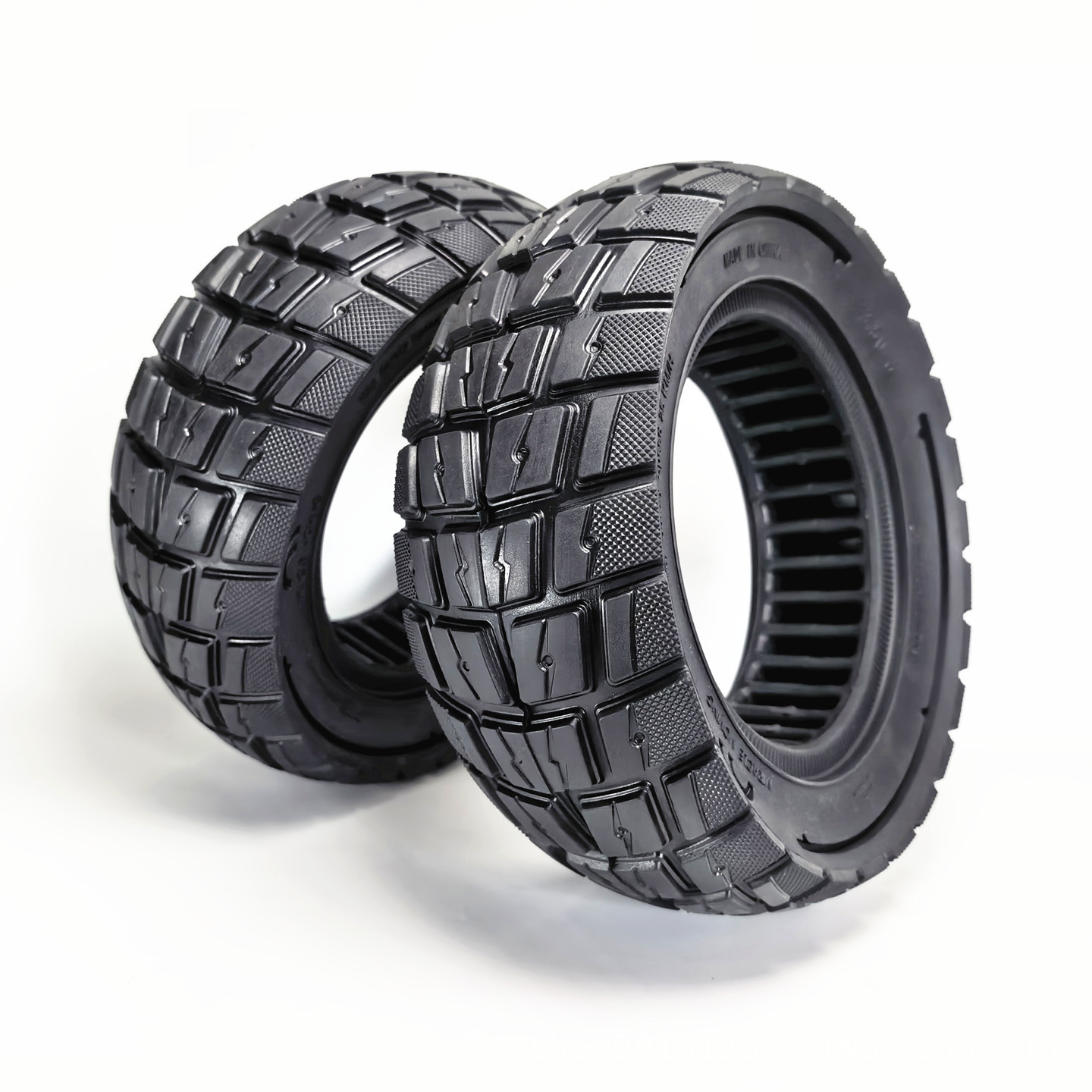 3.50-6 solid tire electric skateboard, leisure four-wheel scooter, non-inflatable, explosion-proof, off-road solid tire