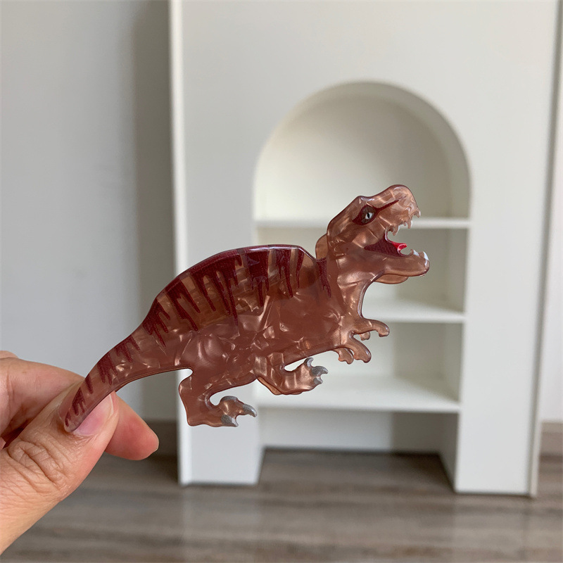 35g Weight Hair Claws Hair Accessories Type 1 Piece Quantity Holiday, Party Occasion Arylic Material Dinosaur Pattern Women's Gender Cute Style Cute Little Dinosaur Acrylic Small Jaw Clip Cute Personality Sweet Niche Hair Claw Hairpin Hair Ornaments New 7