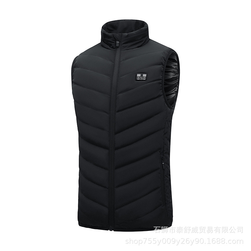 Invierno personalizado chaleco de calentamiento inteligente 21 zona de visualización chaleco de calentamiento eléctrico calentamiento antifrío chaleco de calentamiento eléctrico