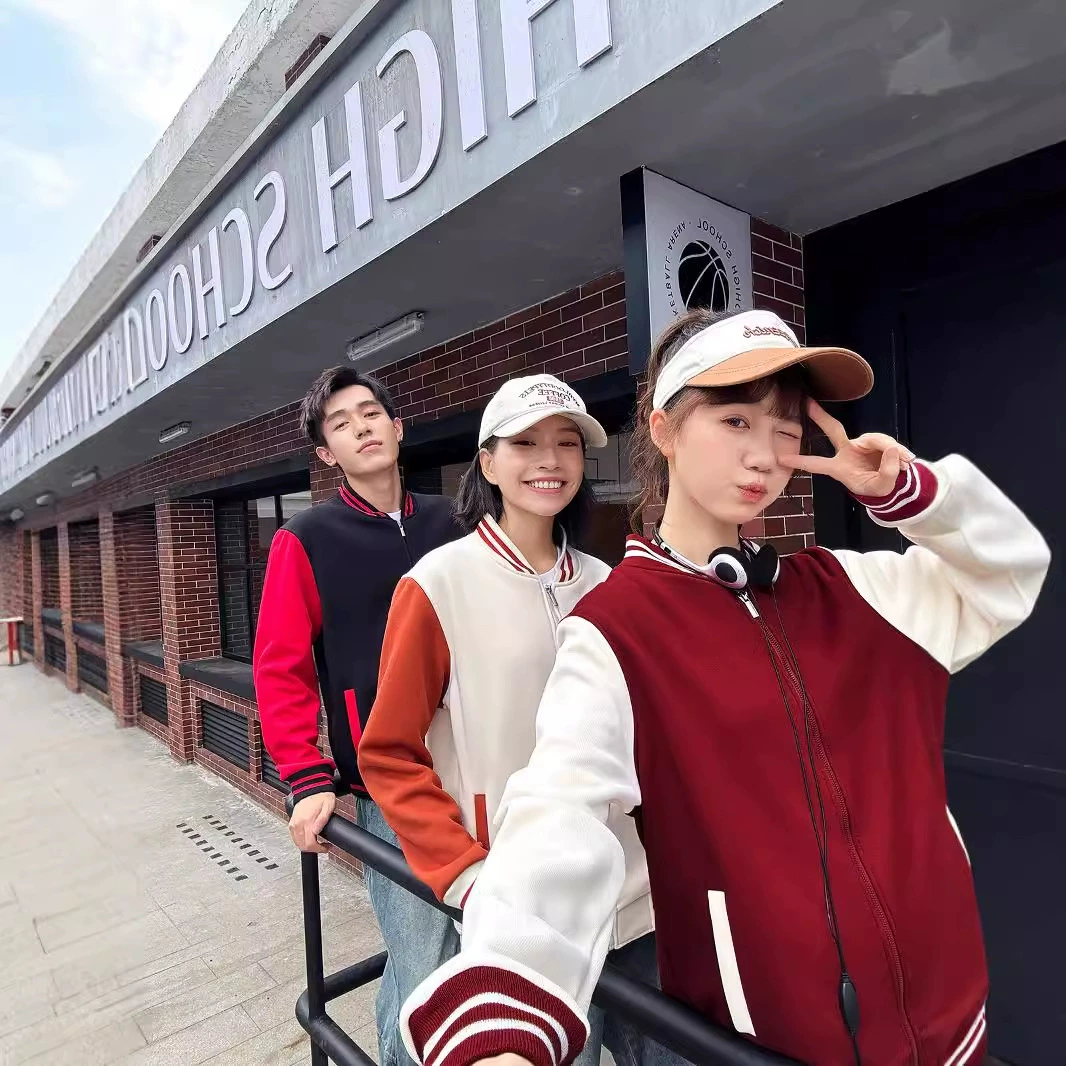 Осенне-зимняя толстовка с воротником-стойкой на молнии, бейсбольная куртка, спецодежда для команды на заказ, спецодежда с вышитым логотипом