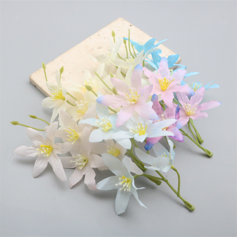 仿真文小兰花花束假花 diy手工簪花古风头饰材料拍摄跳舞家居装饰|undefined