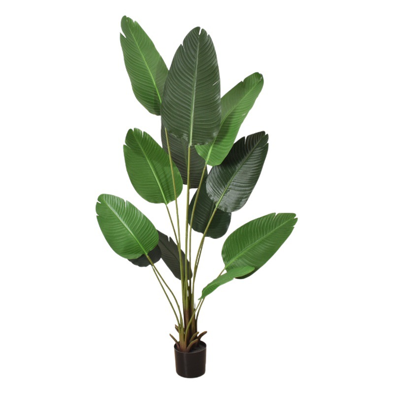 Estilo nórdico artificial planta verde paraíso pájaro bonsai decoración interior planta falsa planta de plátano árbol artificial bonsai