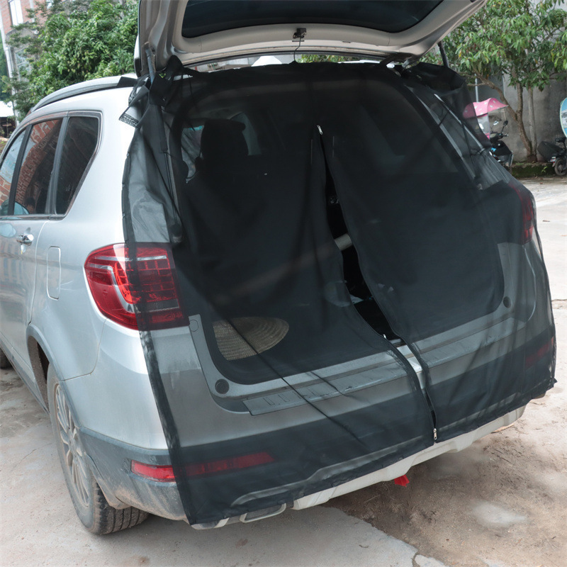 In-Stock Cross-Border Car Mosquito-Proof Curtain Sunshade Rear Door Magnetic Trunk Mesh Screen Tailgate