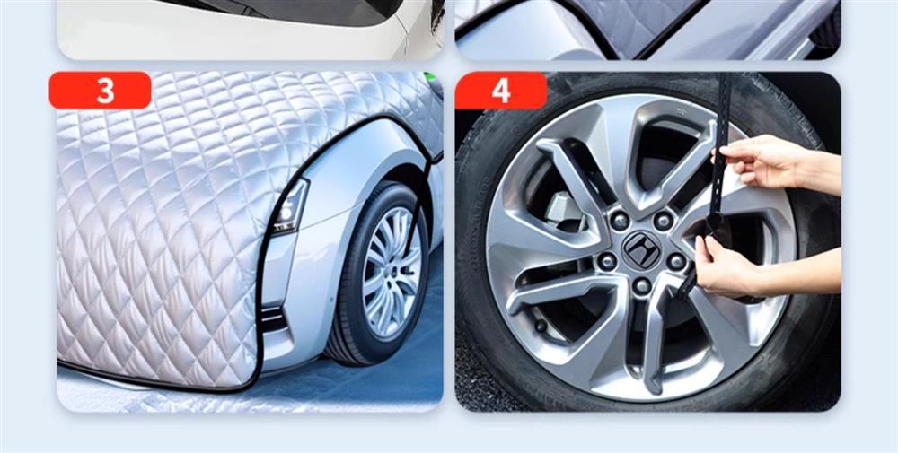 Car Snow Cover Front Windshield Anti-Freeze Half Cover Car Cover Anti-Frost Windshield Cover Cloth Winter Snow-Proof Thickeneded Winter