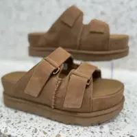 Platform velcro beach sandals, adjustable double straps, platform sole, sizes 34–40