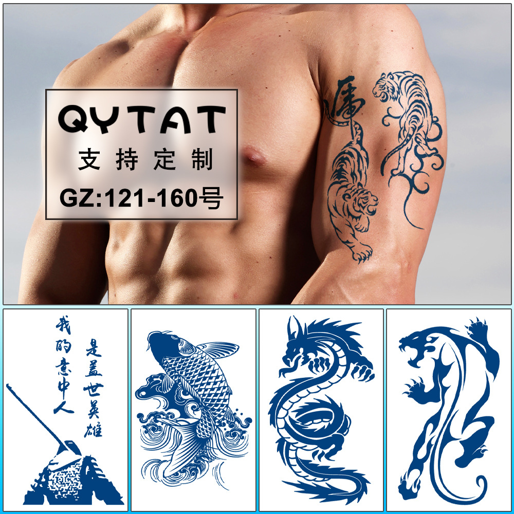 herbal waterproof tattoo stickers for men and women