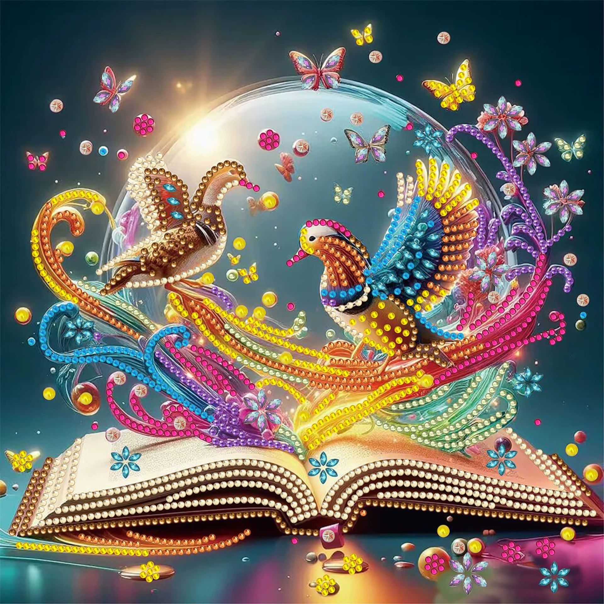 Pintura de Diamantes 5D con Forma Irregular de Princesa de Fantasía, Pintura de Diamantes DIY, Pintura de Diamantes con Puntos de Cristal, 30×30