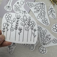 刺繍パターンサンプル紙服刺繍ステッカー刺繍 DIY 手作り水溶性刺繍ステッカーセーター
