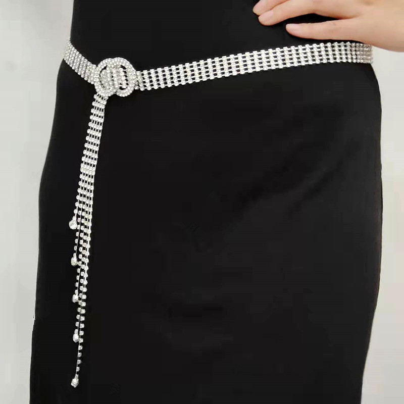 Europe and America Cross border Rhinestone Full bore belt lady Belt Set crystal Diamonds Waist chain Amazon wholesale