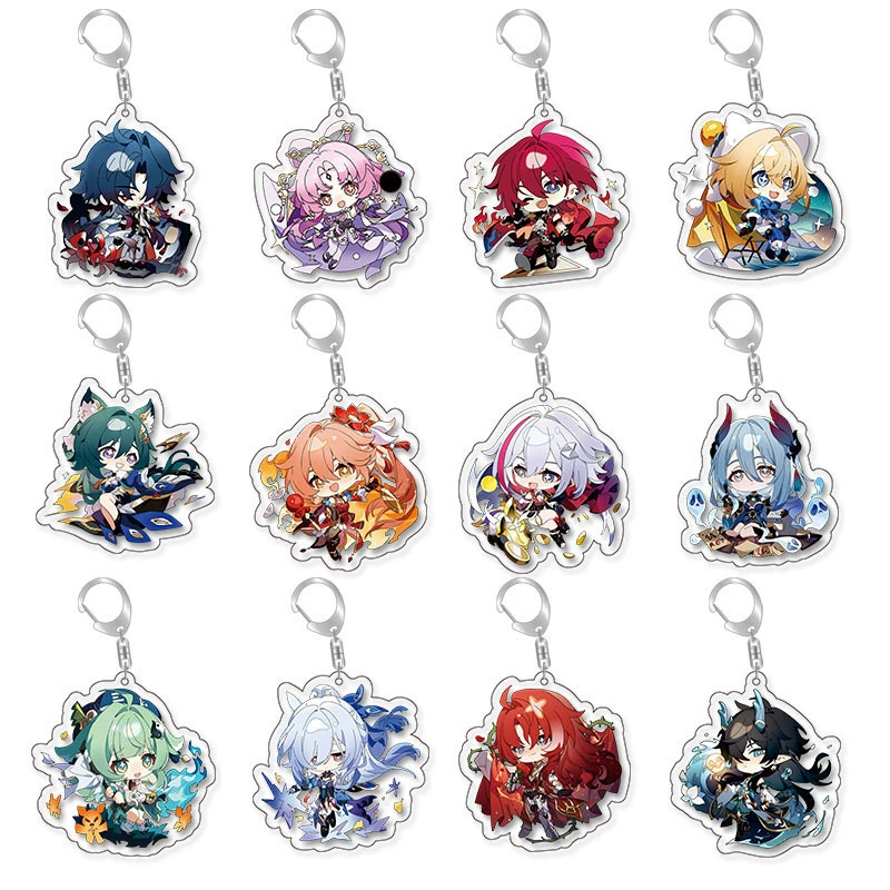 Honkai Star Railway Alicia Acrylic Keychain Yanqing Silver Wolf Xiluwalt
