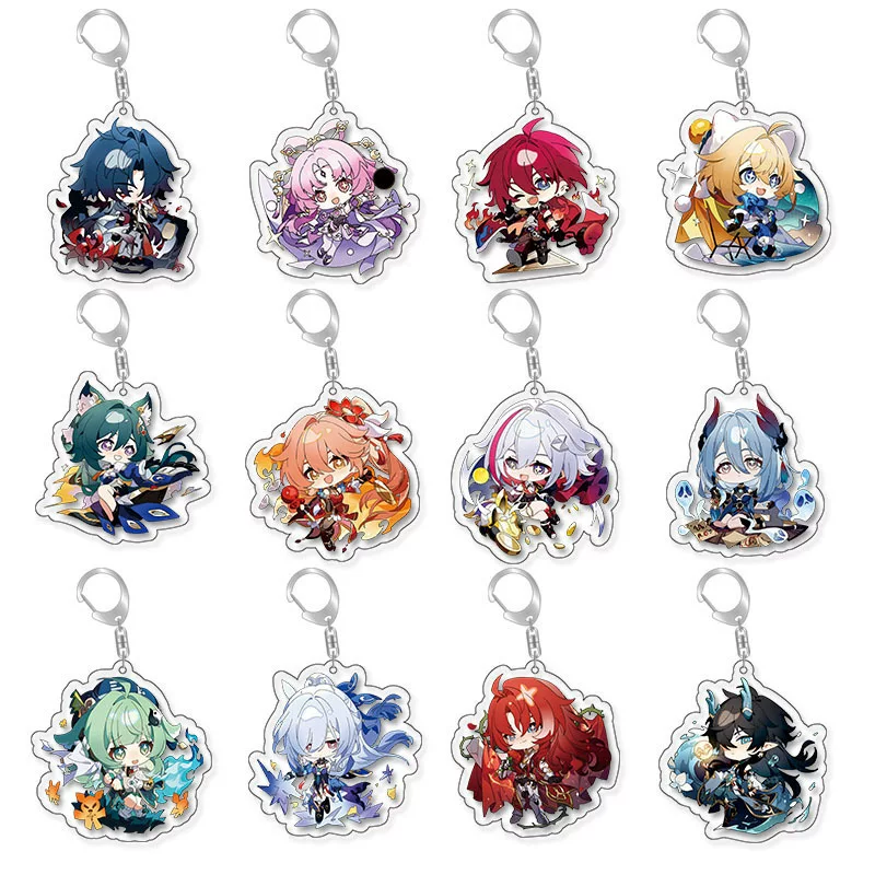 Honkai Star Railway Alicia Acrylic Keychain Yanqing Silver Wolf Xiluwalt