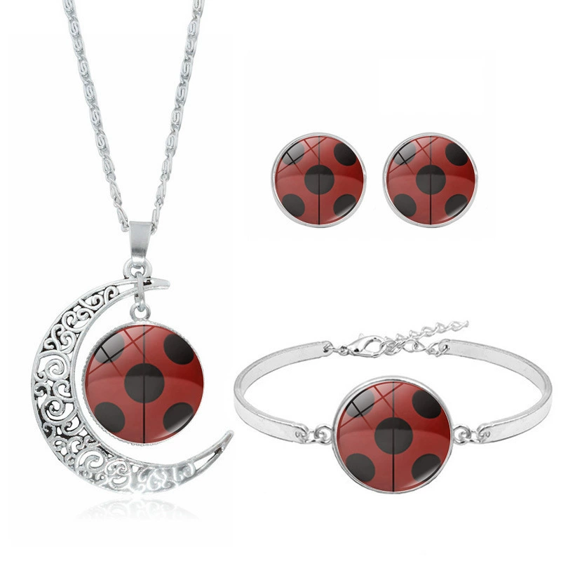 Pendant, chain, set, fashionable bracelet, accessory, with gem, 3 piece set