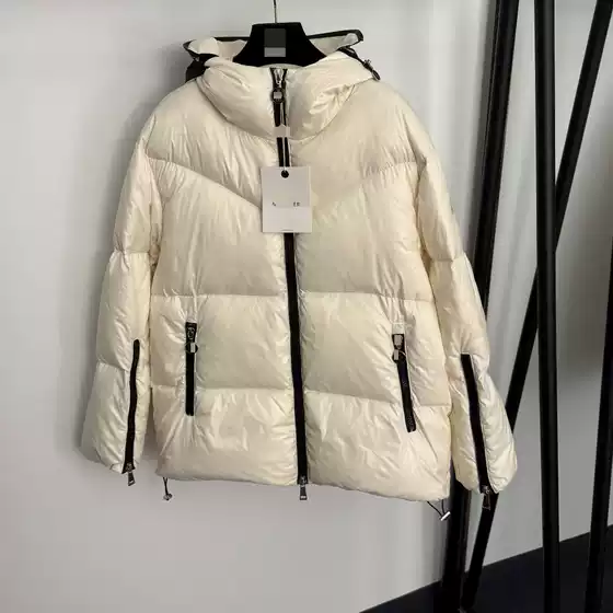 Shenzhen Nanyou High-End Cross-Border Zipper Double Pocket Long-Sleeve Logo Printed Hooded down Jacket