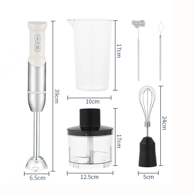 6 - en - 1 batidor eléctrico para bebés, máquina de alimentos suplementarios, varita de cocina de mano, máquina de puré de ajo, máquina de burbujas, batidor de leche, batidor de huevos