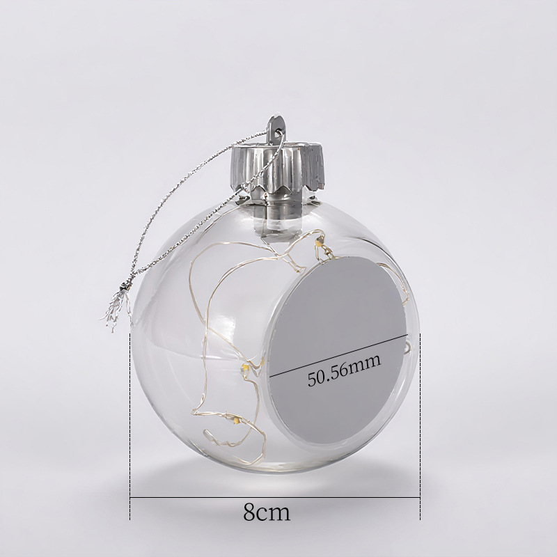 8CM 열전달 유리 공 빛 문자열 크리스마스 펜던트 SD024