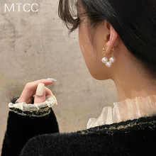 韩国珍珠耳环女复古气质高级感轻奢耳钉春季2023年新款耳饰C809