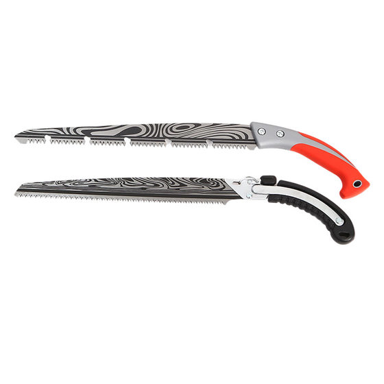 Damascus Logging Saw Knife Saw Plastic Handle Straight Saw Fruit Tree Pruning Saw Woodworking Saw Garden Rough Branch Manual Saw