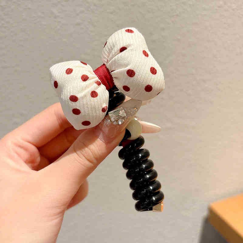 Flores para niños línea telefónica anillo de cabello de burbuja trenzada cuerda de cabello de correa de cabello de niña joyería de cabello de cola de caballo