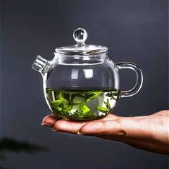 Glass small teapot small giant wheel tea pot high borosilicate glass with lid teapot small tea pot tea brewing pot 150ml pot