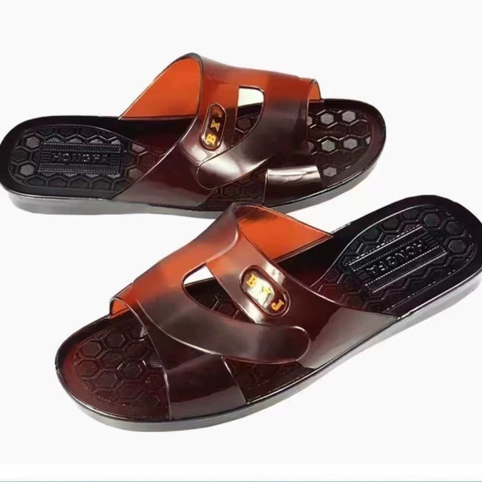 Летние мужские туфли для коров, кристально прозрачные домашние, домашние и уличные износостойкие, мягкие резиновые, противоскользящие, мужские тапочки с защитой от запаха