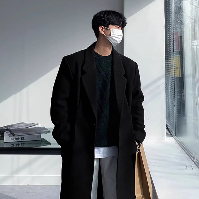 Asmuフランスのレトロな襟の毛ですね。コートの男性は冬に長いタイプの美ラードのコートを厚くして保温します。