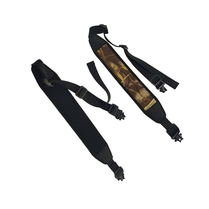 Transfronterizo al aire libre equipo táctico arma portátil cinturón de hombro multifuncional ajustable cinturón de escopeta de camuflaje tipo dos puntos
