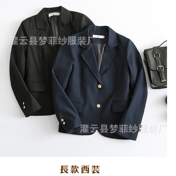 工厂代发包售后jk制服春秋两粒扣西装小西装女外套校供感jk西服