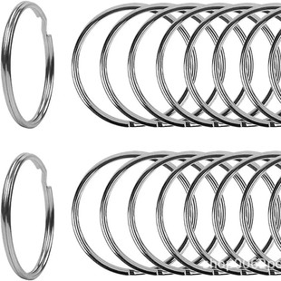 Spot nickel-plated color key ring double ring aperture key ring wire ring multiple specifications Amazon key ring